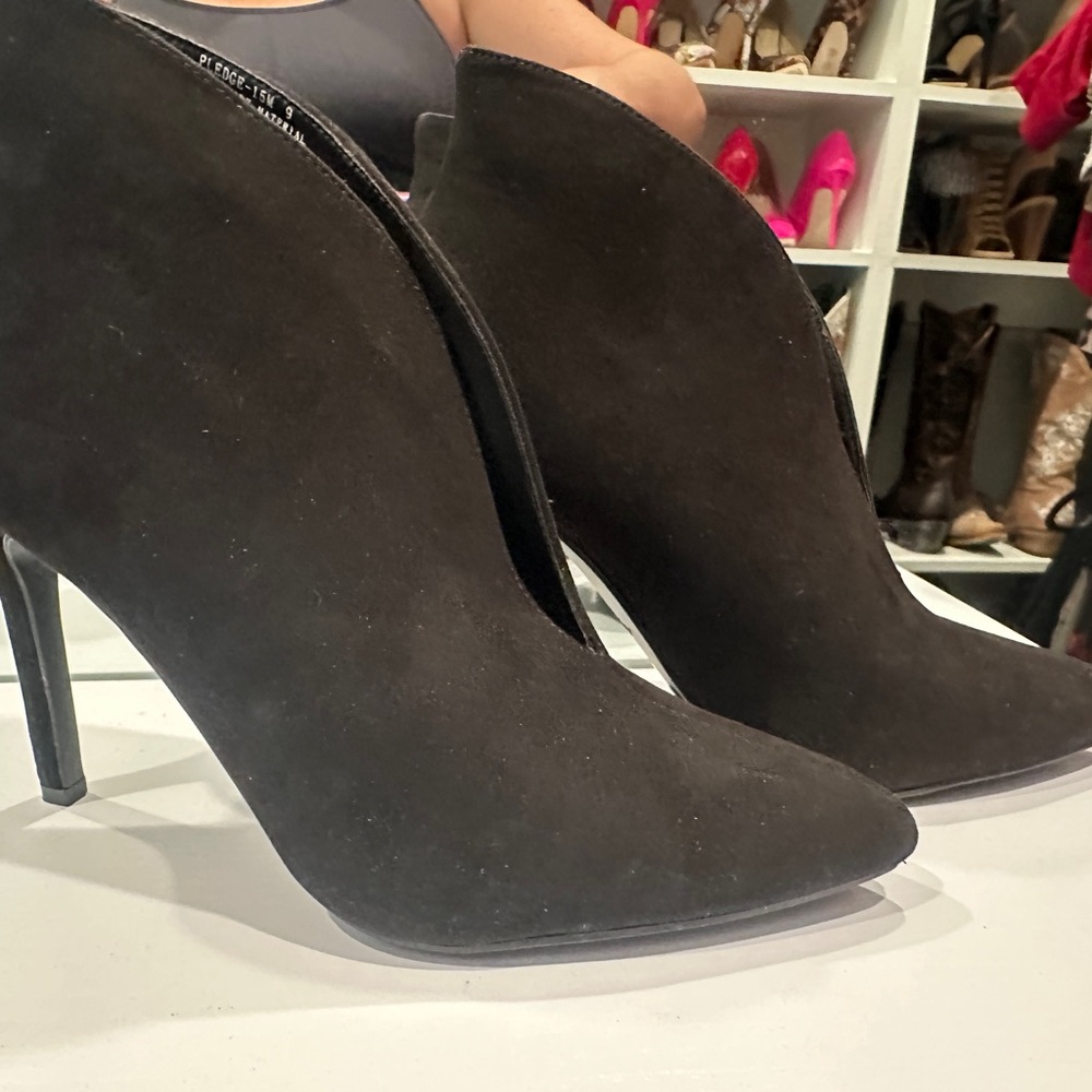 Black Suede Ankle Booties